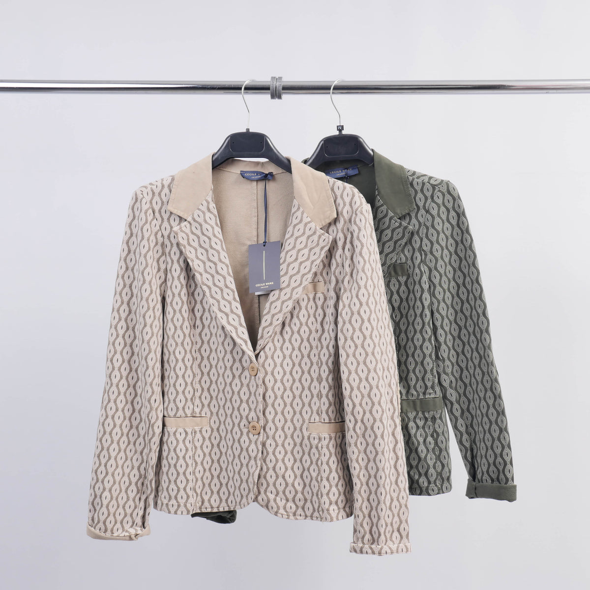 Patterned stretch blazer cva514721 2