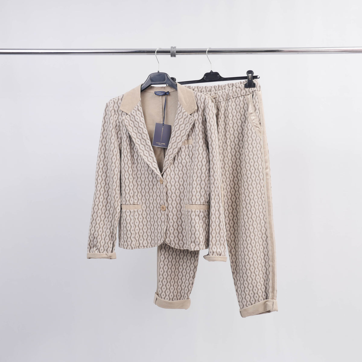 Patterned stretch blazer cva514721 2