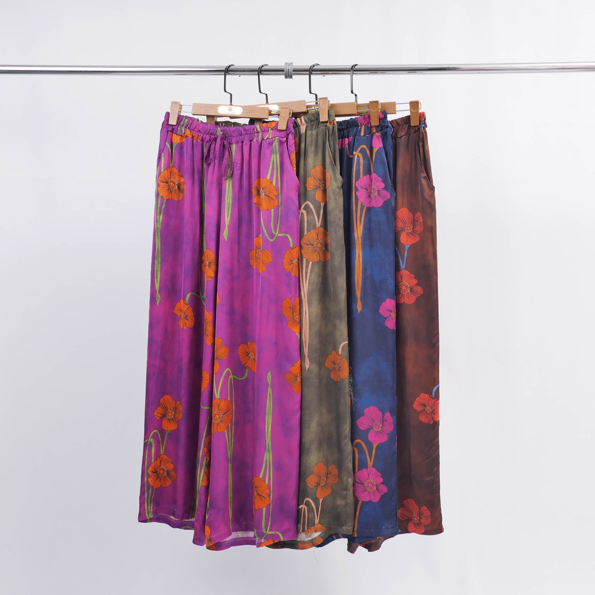 Satin floral trousers kd6637vs 12