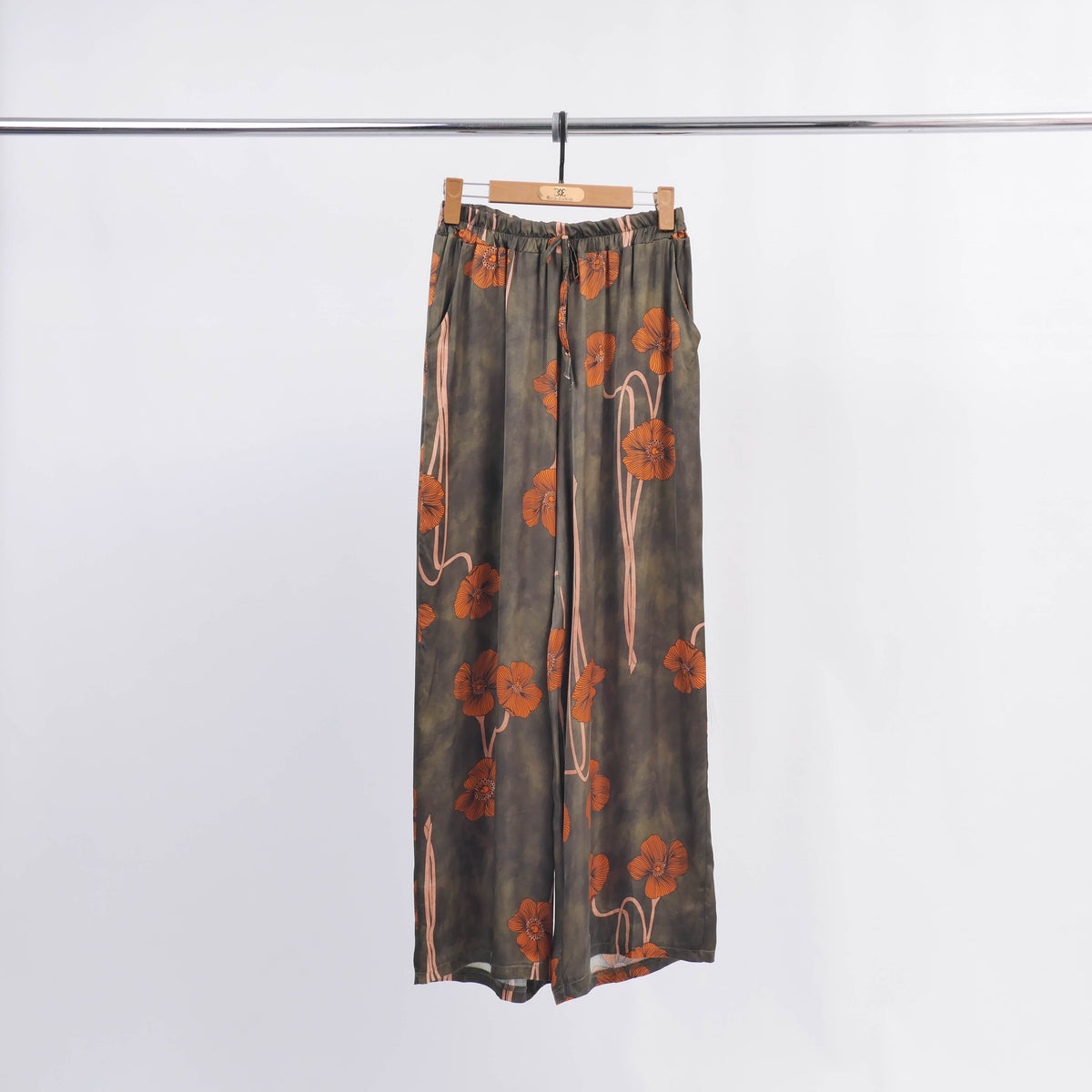 Satin floral trousers kd6637vs 12