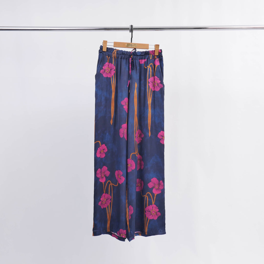 Satin Floral Trousers KD6637VS-12