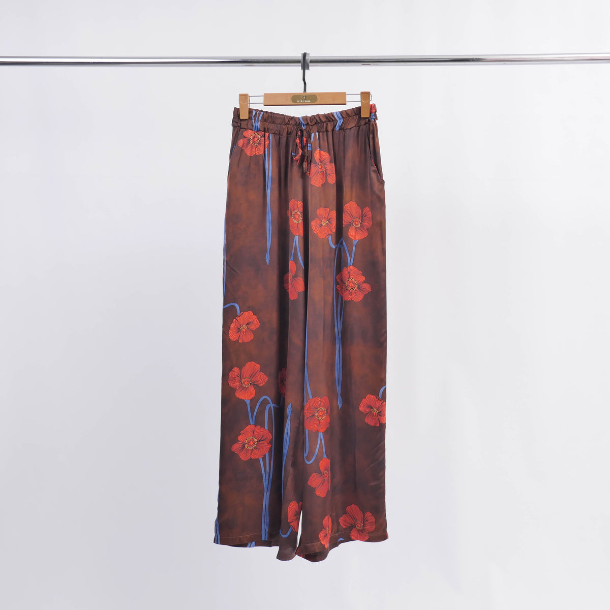 Satin floral trousers kd6637vs 12