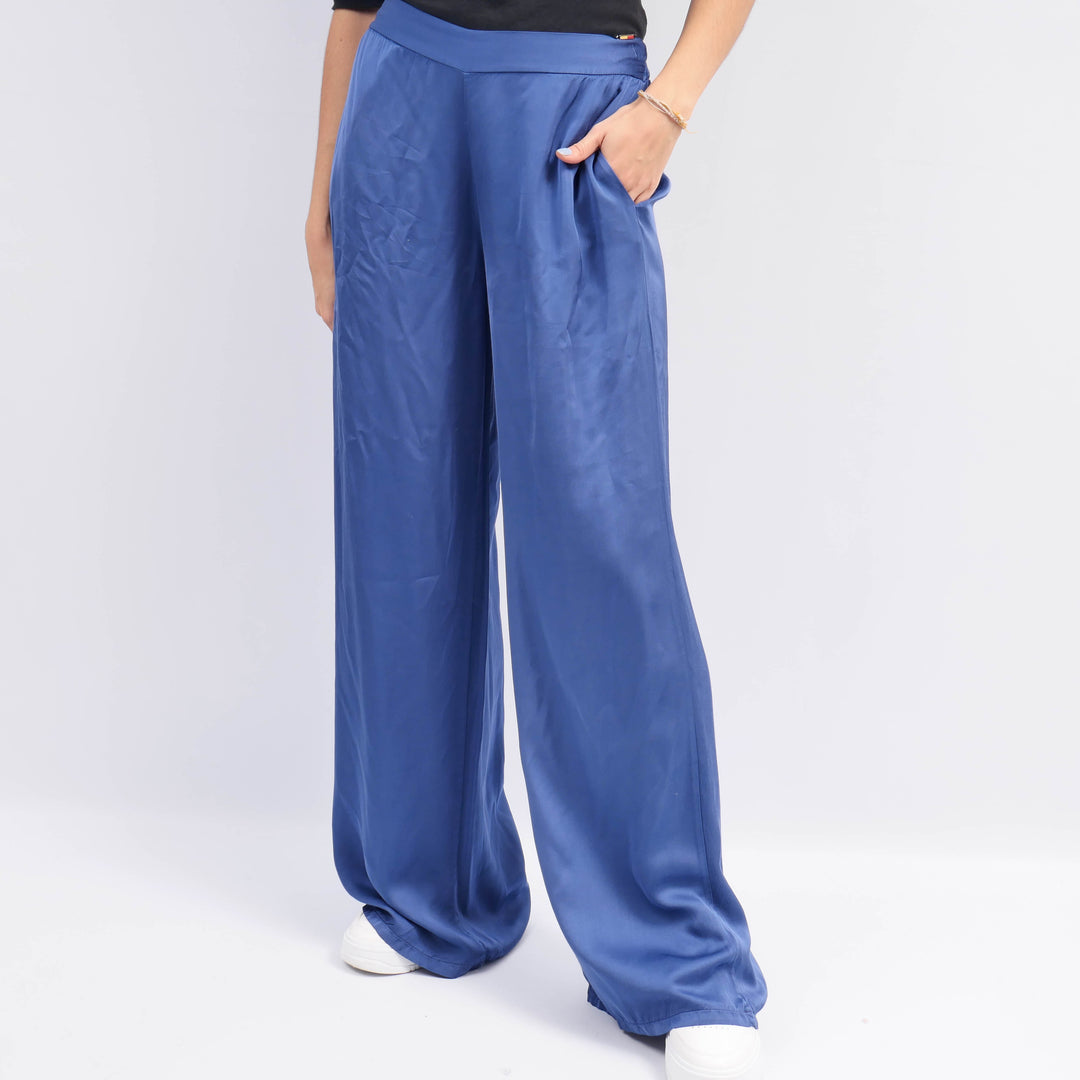 Pantalon Large En Viscose Satinée KD7562VS