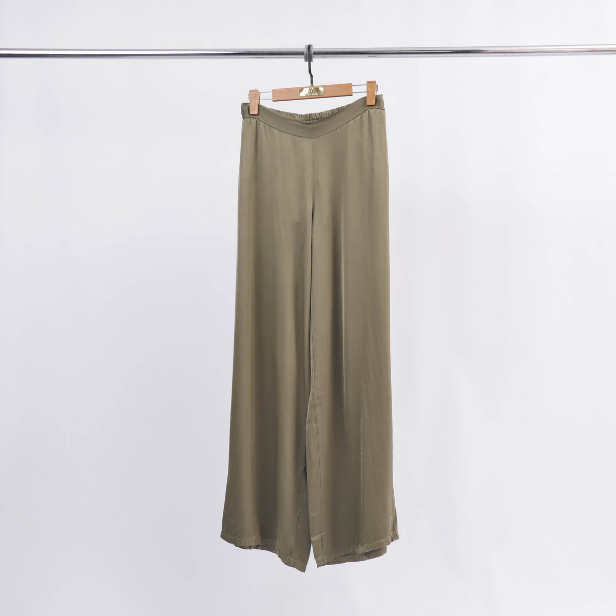Wide leg satin viscose trousers kd7562vs