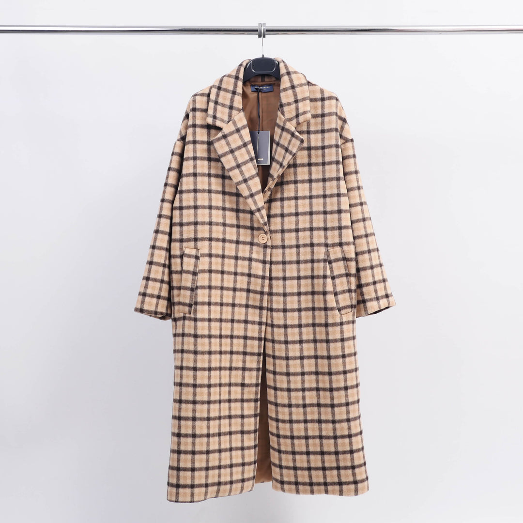 Long Checked Coat TDM57621