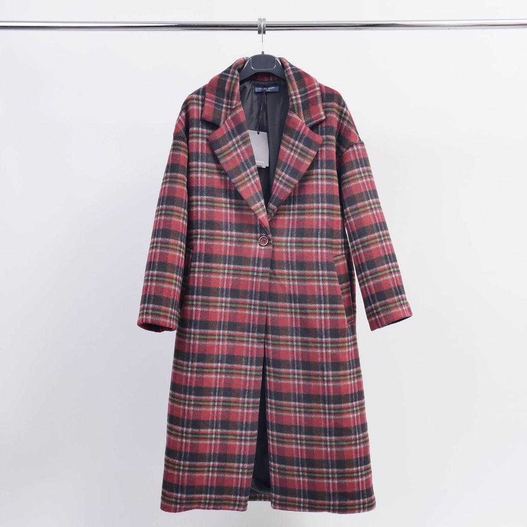 Long Checked Coat TDM57621
