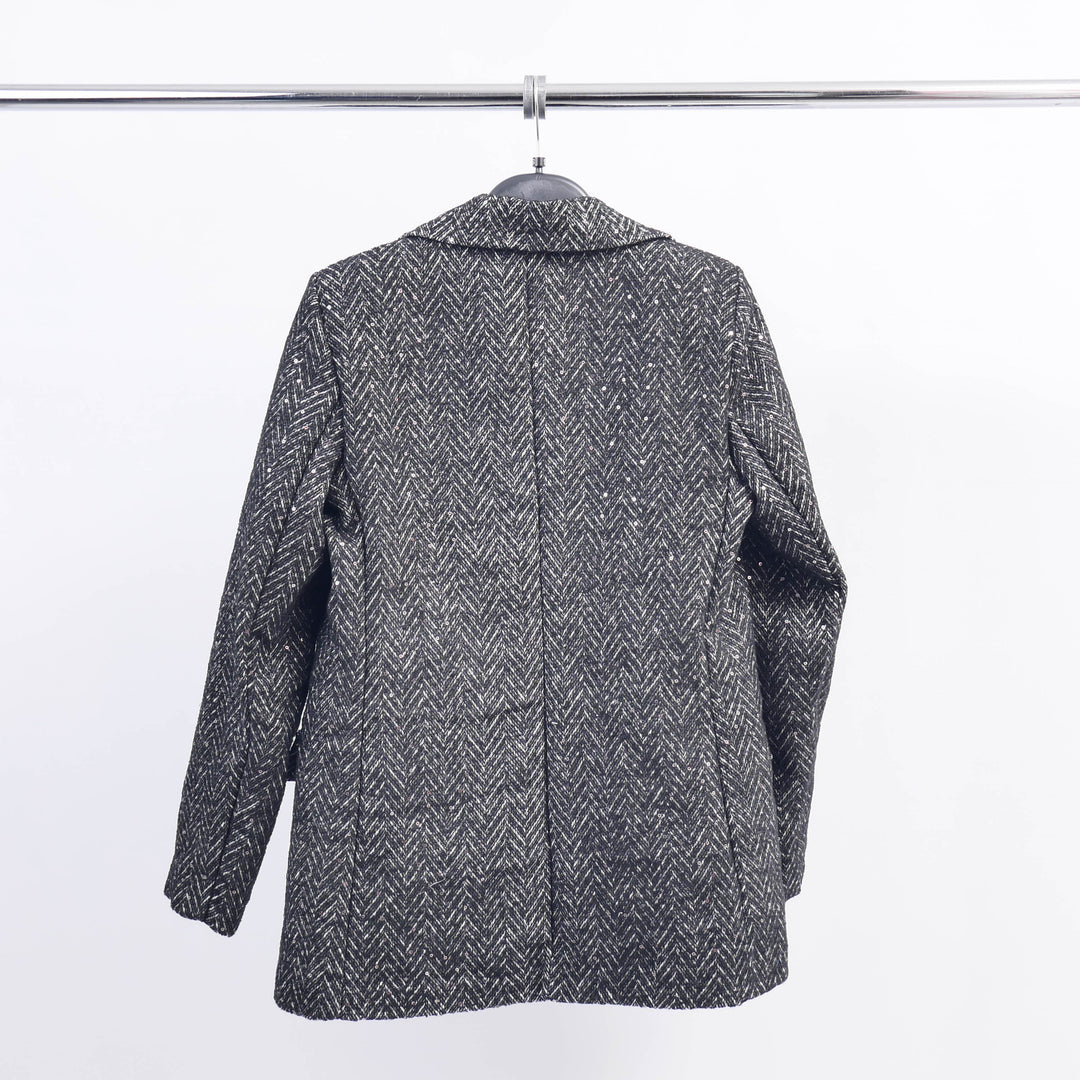 Herringbone Blazer with Sequins TDM55320-4
