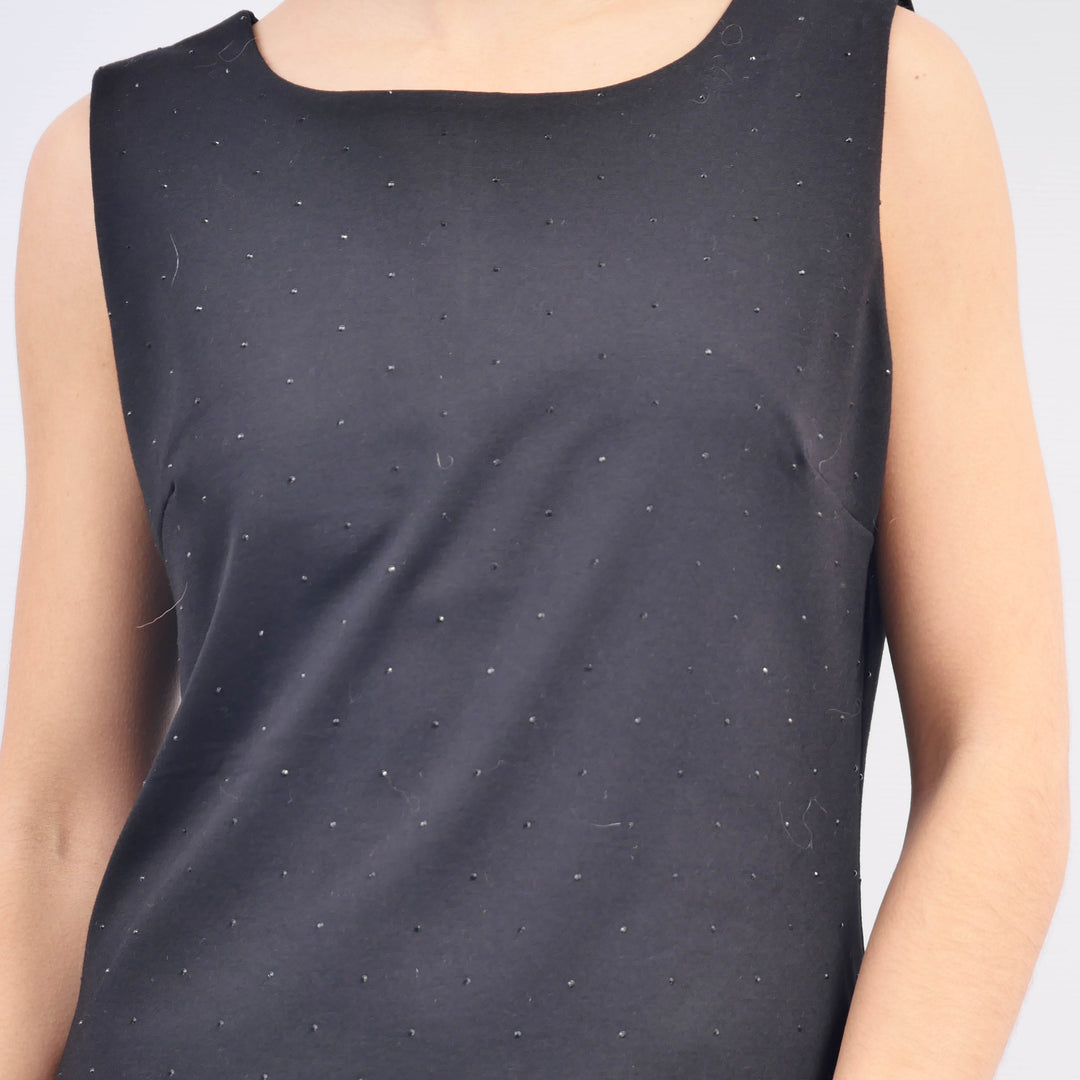 Round Neck Dress with Sparkling Details TDMG107-2
