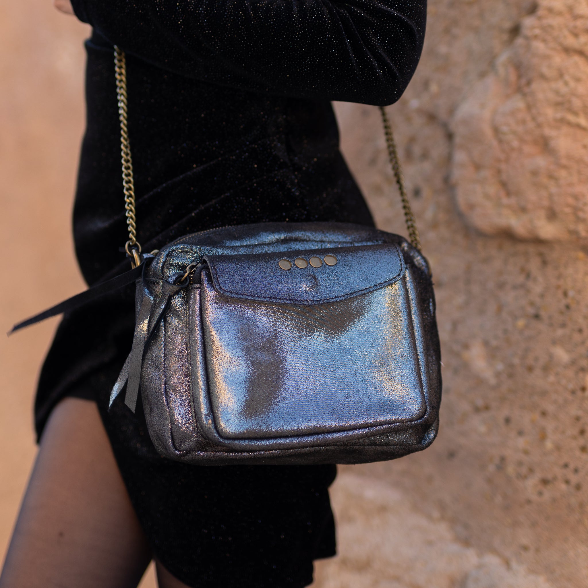 Sac Brillant En Cuir De Vachette 32808