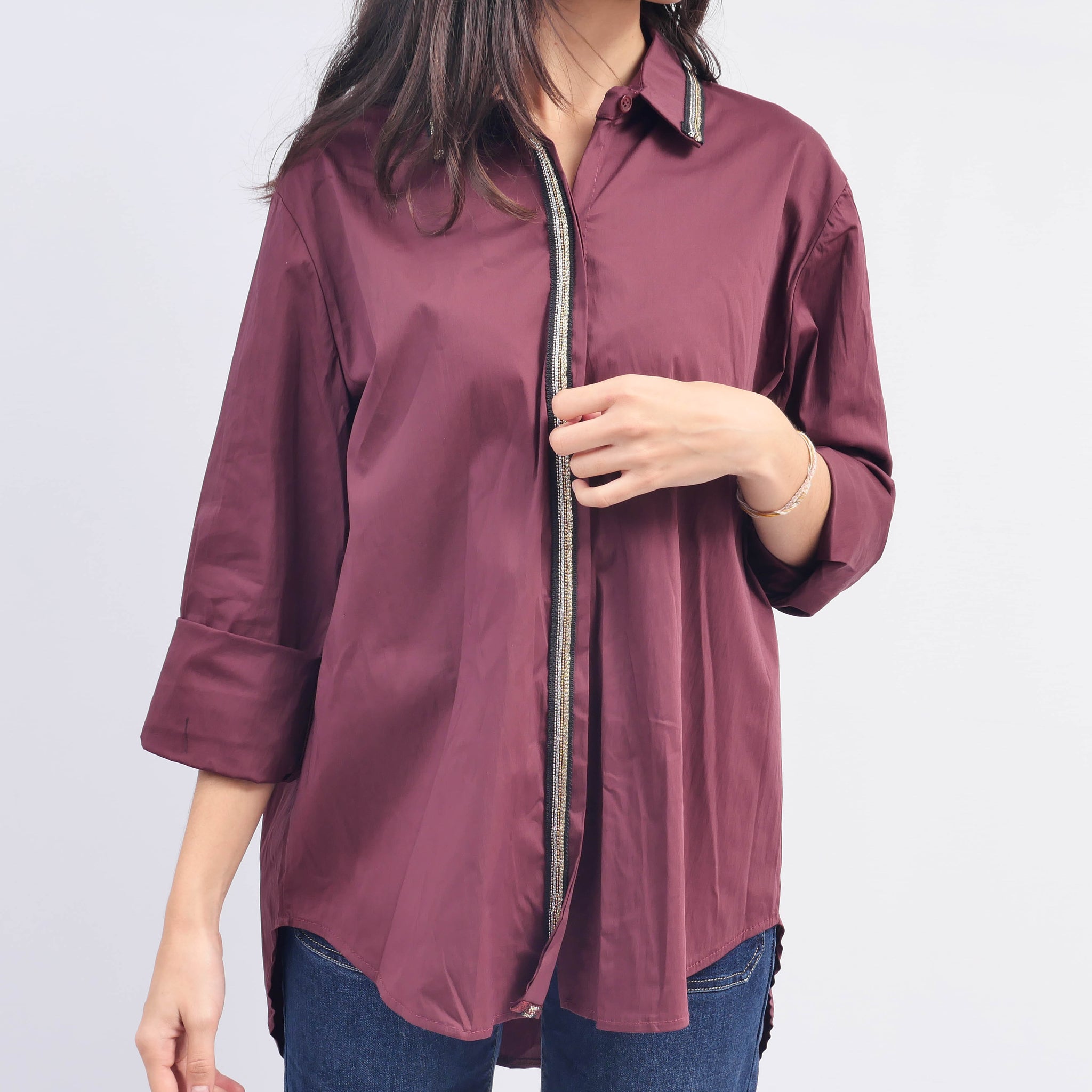 Chemise A Col Et Boutonnière Ornés TDM71924