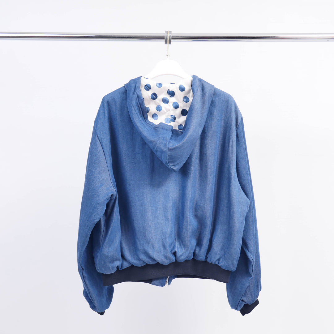 Veste A Capuche Effet Jean BCG01405