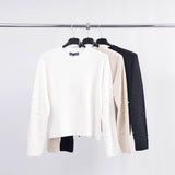 Round Neck Sweater with Pearls on the Sleeves DSY24226
