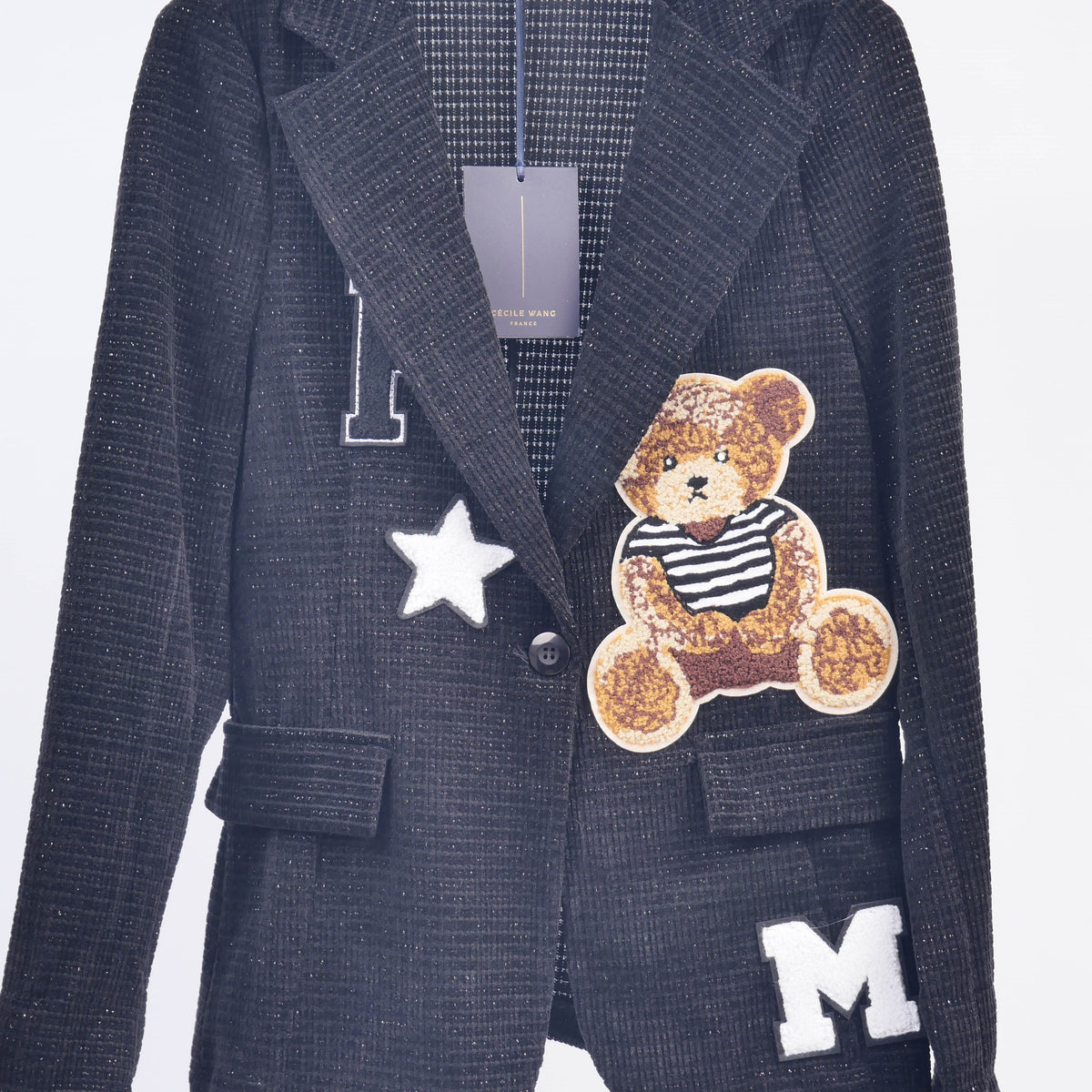 Sparkling blazer with embroidery cva522727 2