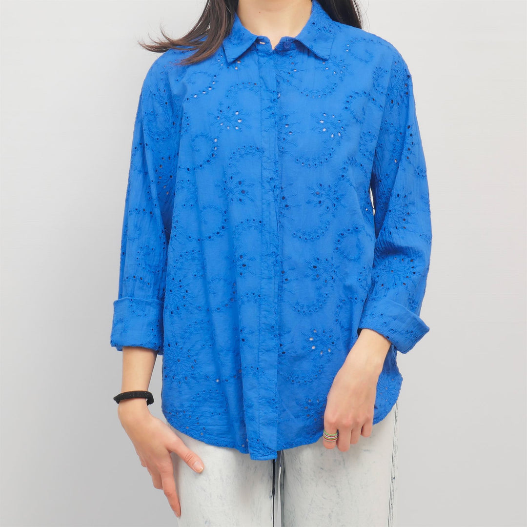 Chemise broderie anglaise 100% coton - TDM50320-45