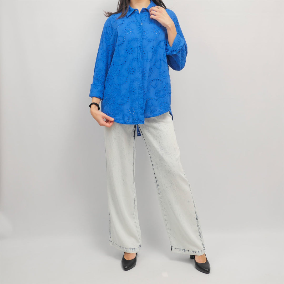 Chemise broderie anglaise 100% coton - TDM50320-45