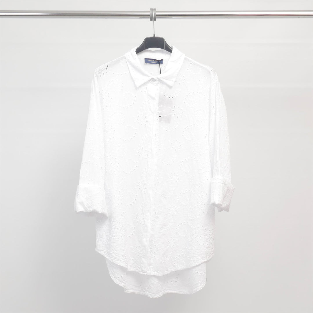 Chemise broderie anglaise 100% coton - TDM50320-45