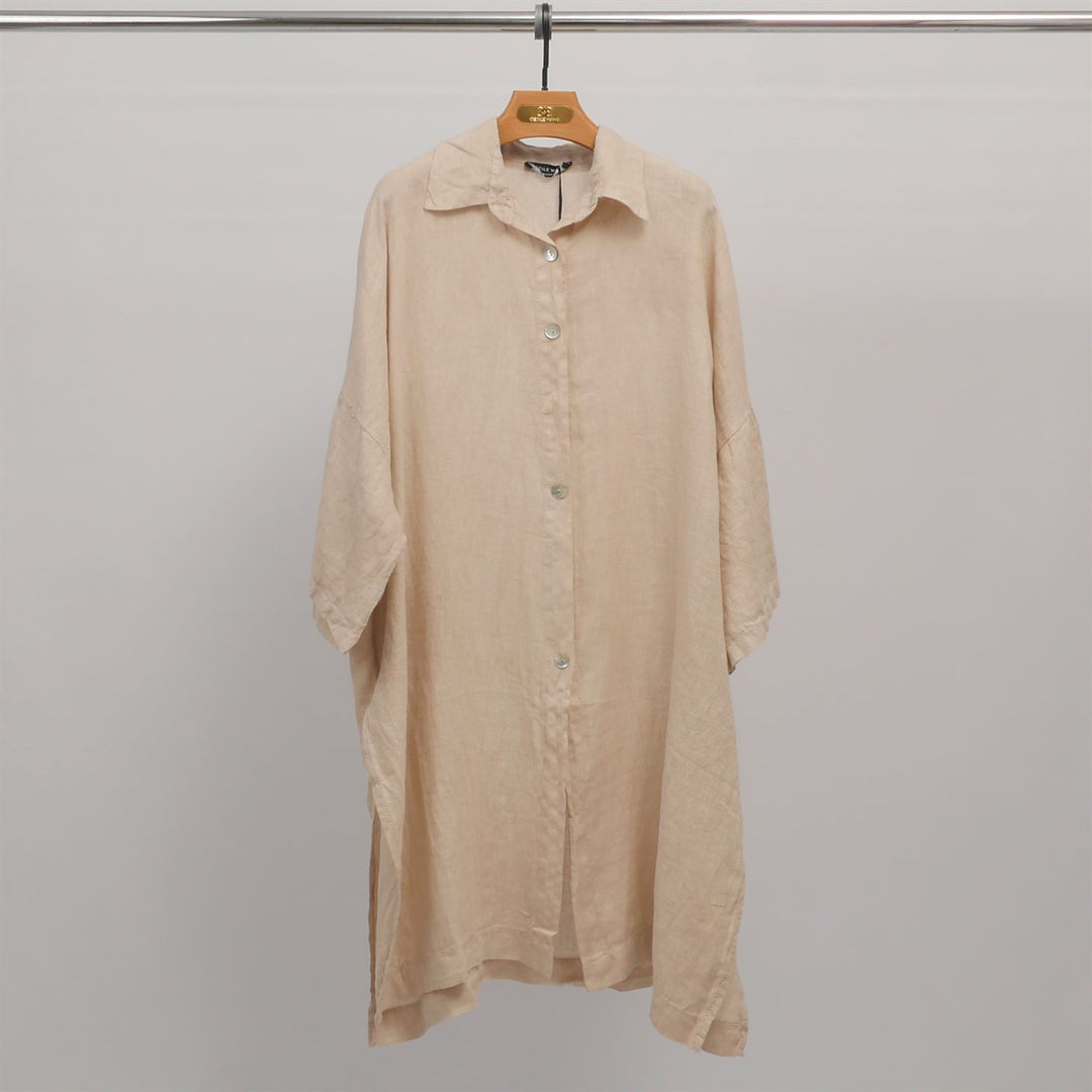Long oversized linen shirt YX90769