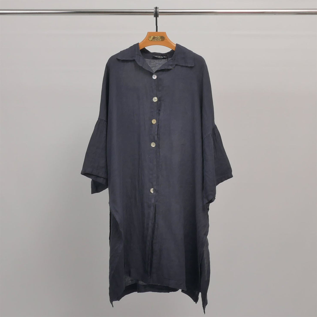 Long oversized linen shirt YX90769