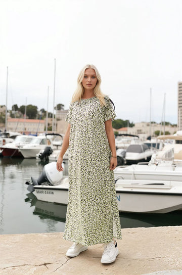 Robe longue imprimé léopard  TDM20524-2