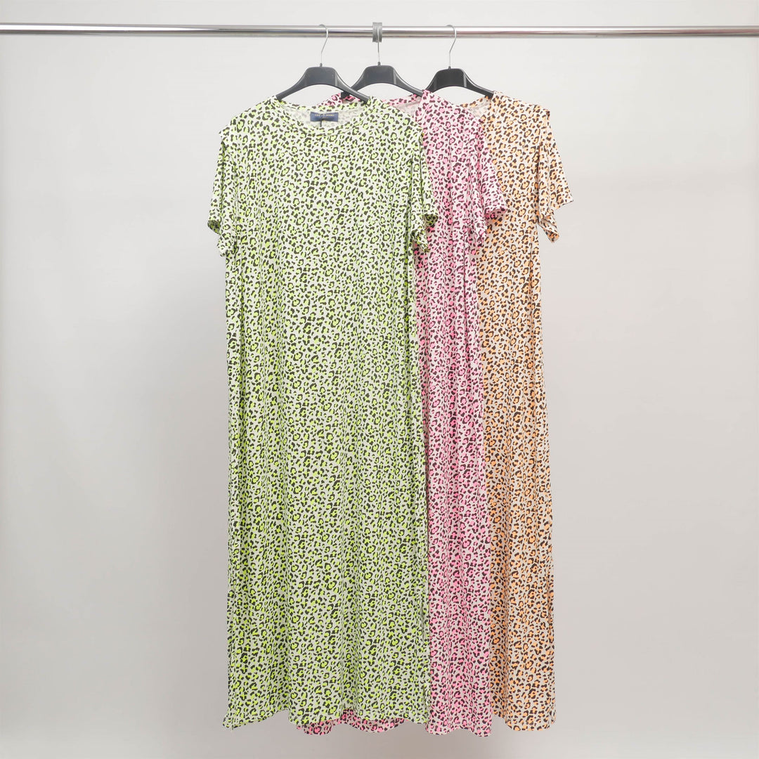 Robe longue imprimé léopard  TDM20524-2