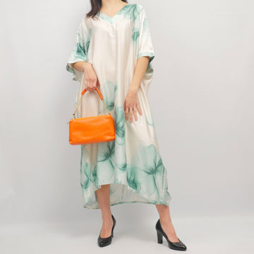 Caftan fluide imprimé floral col V KD9127VS-1