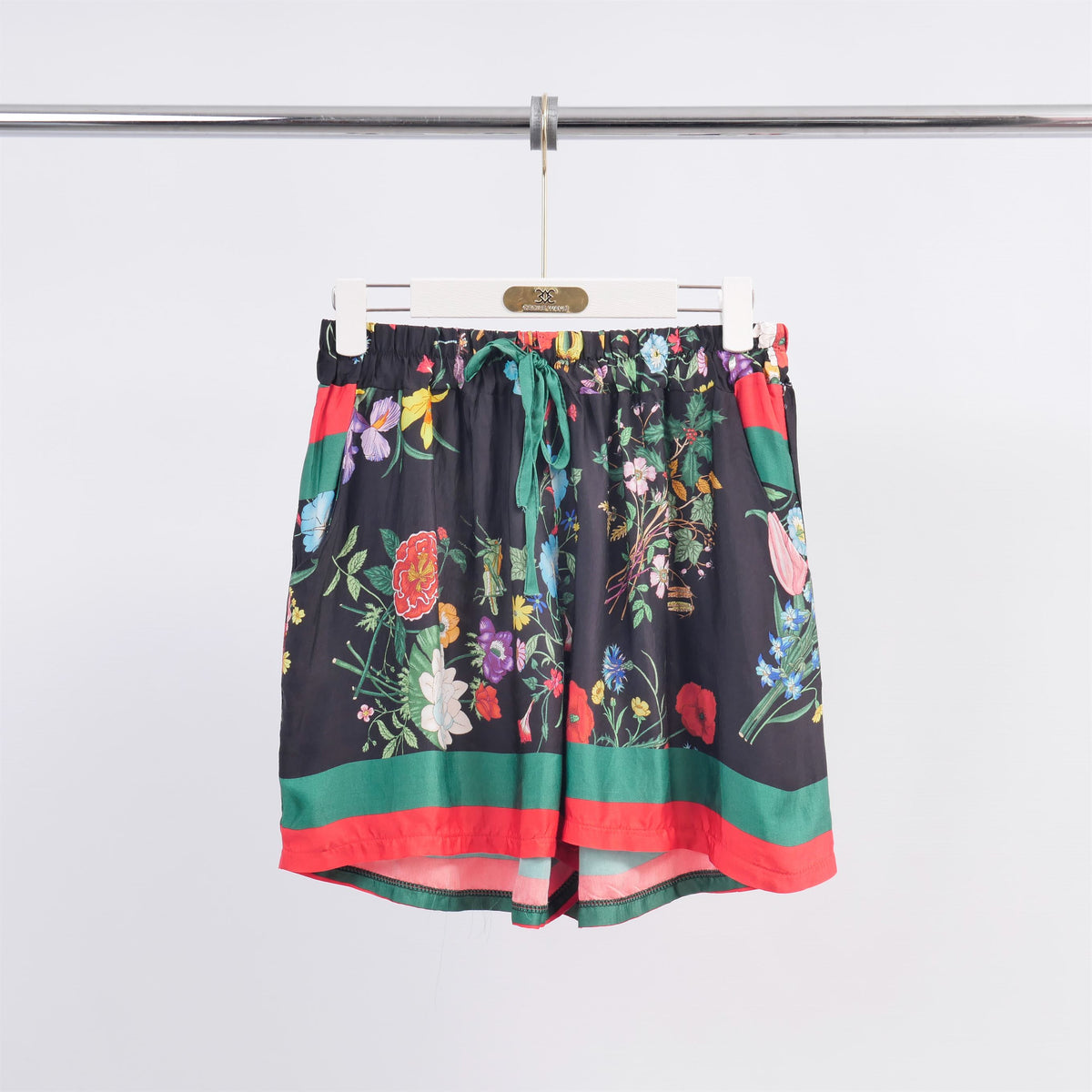 Floral print silk viscose flowy shorts kd8320vs 6