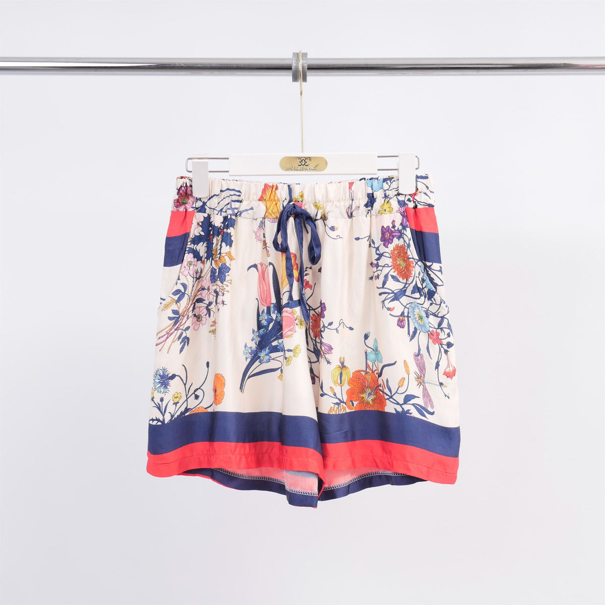 Floral print silk viscose flowy shorts kd8320vs 6