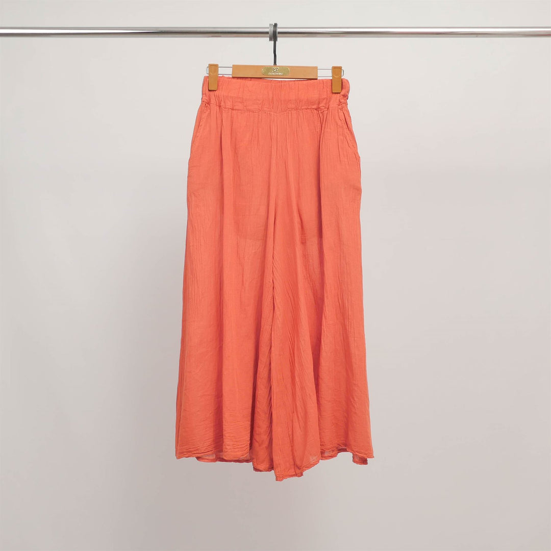 Wide-leg cotton trousers, one size fits all DB14576