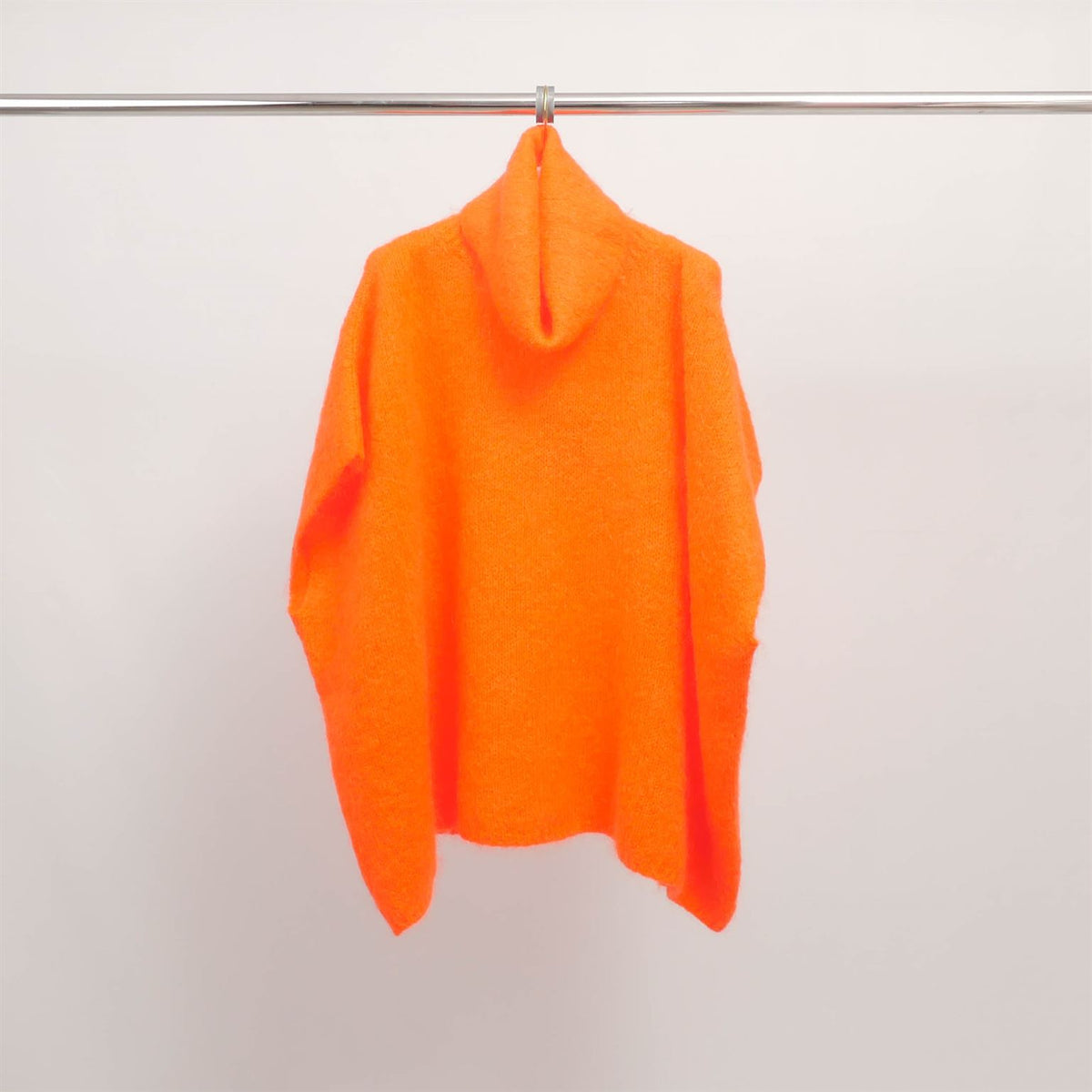 Oversized soft knit turtleneck poncho mcl23100