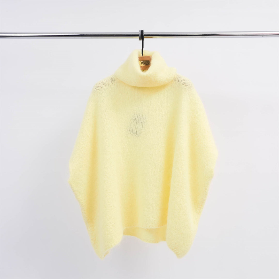 Oversized soft knit turtleneck poncho MCL23100