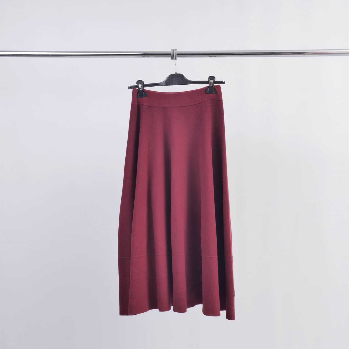 Dsy9103 flared flowy knit midi skirt