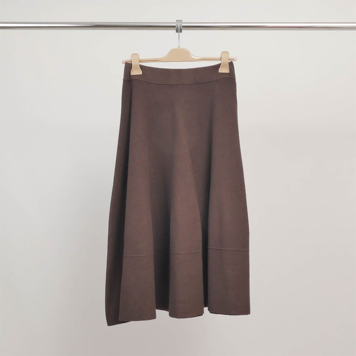 Dsy9103 flared flowy knit midi skirt