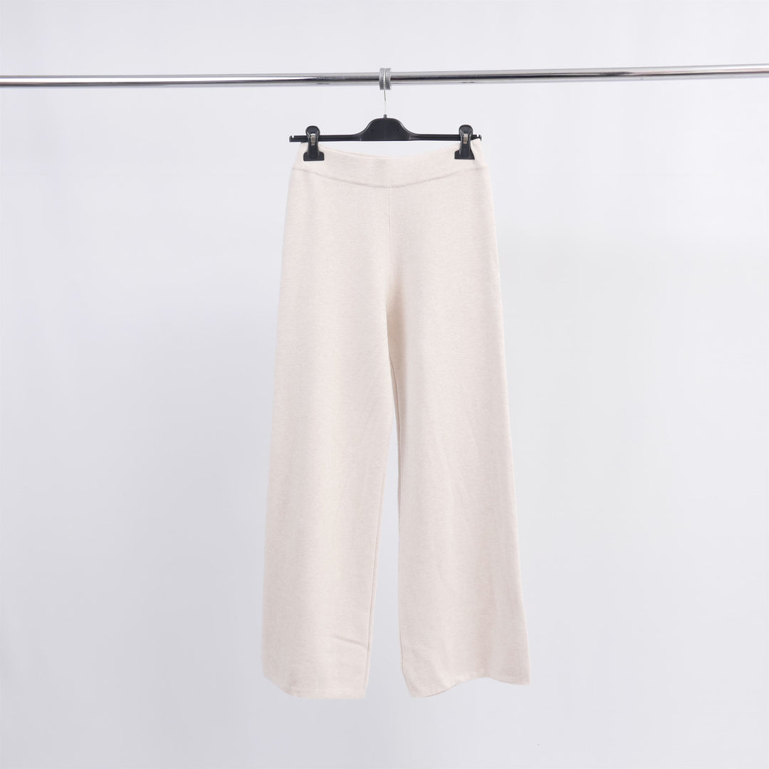 Wide-leg stretch knit trousers with elasticated waist DSY8349