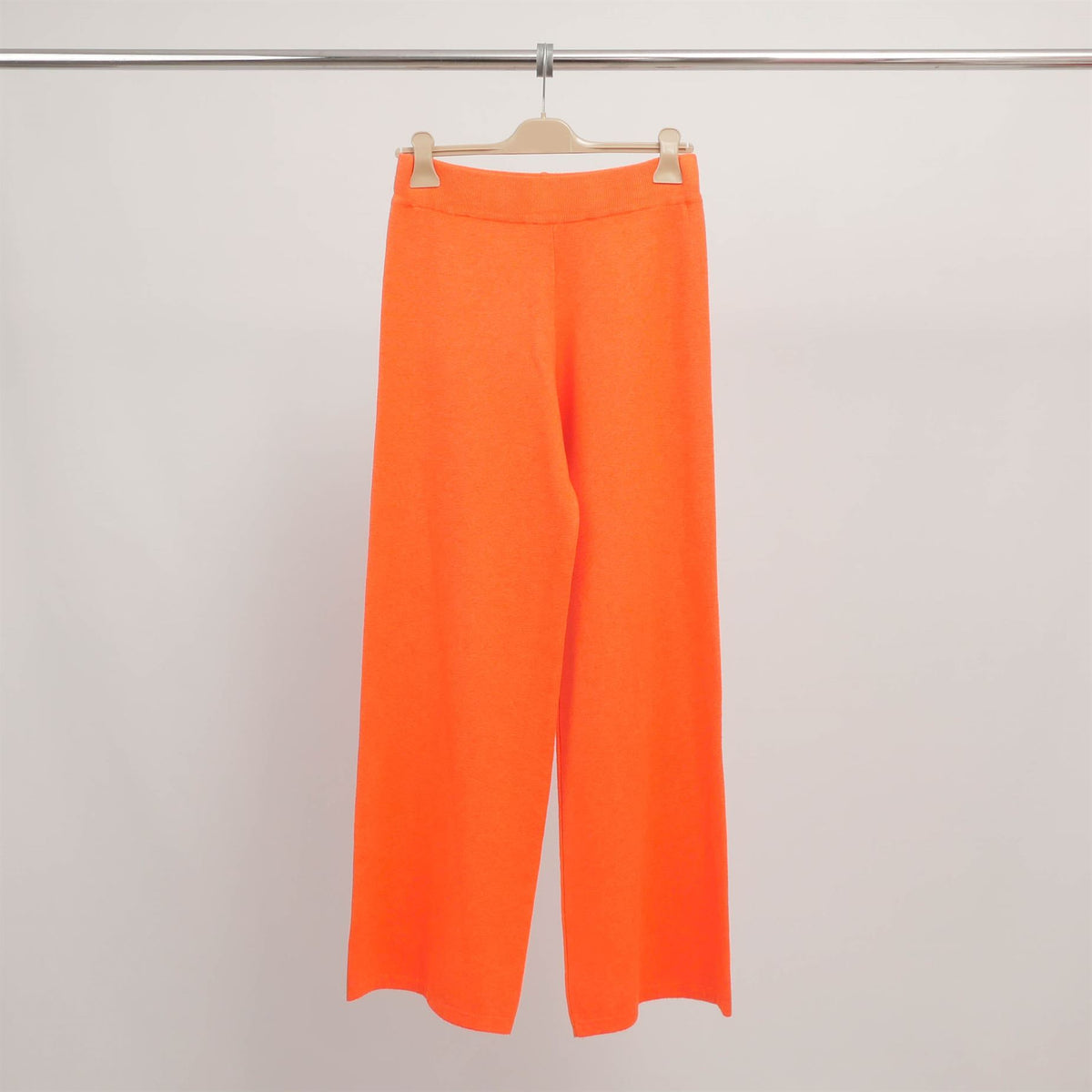 Wide leg stretch knit trousers with elasticated waist dsy8349