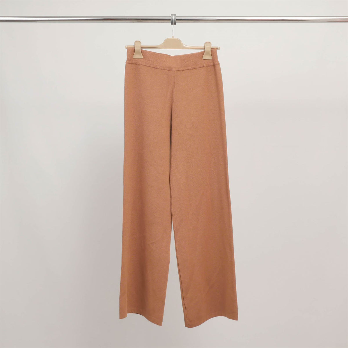 Wide leg stretch knit trousers with elasticated waist dsy8349