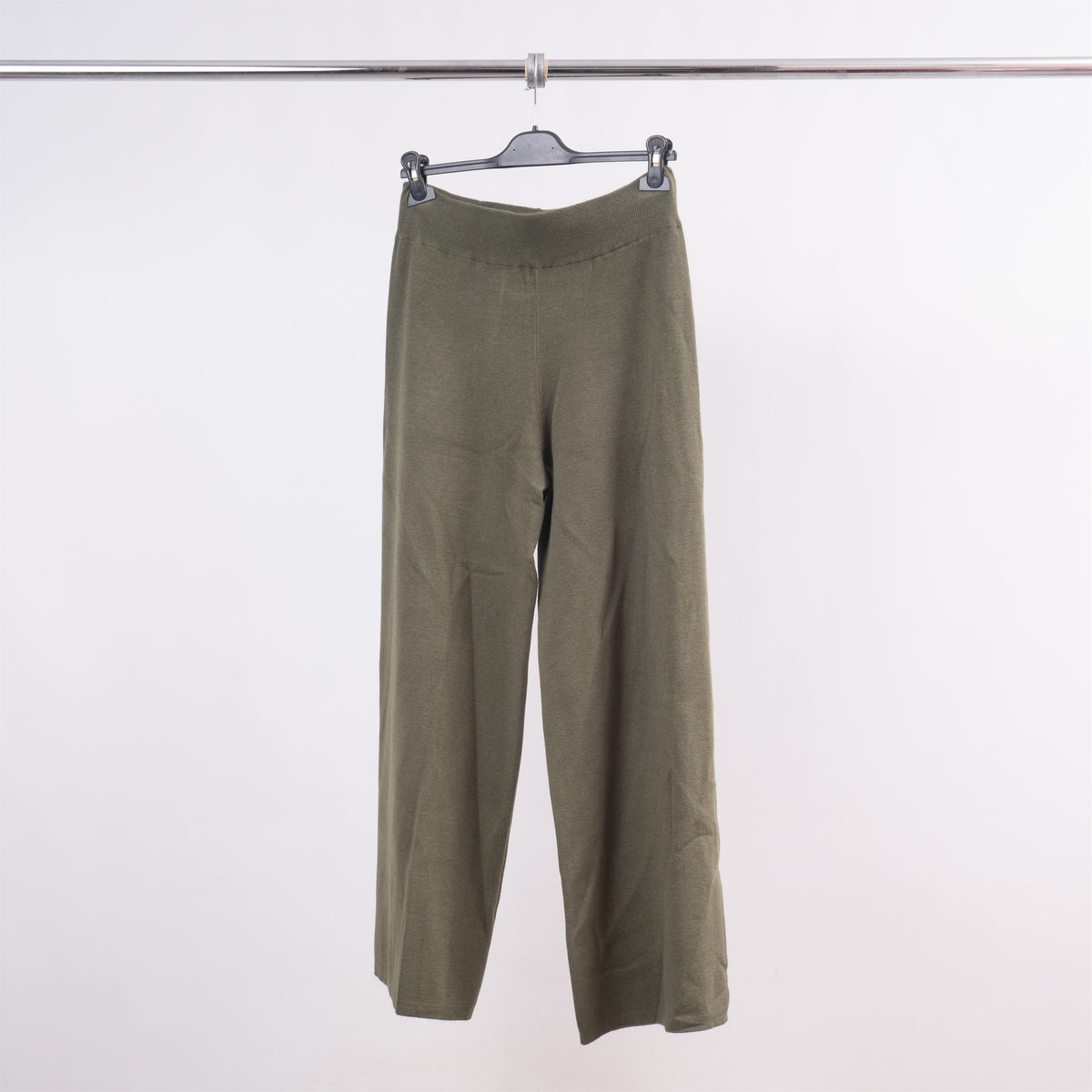 Wide leg stretch knit trousers with elasticated waist dsy8349
