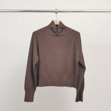 Pull col montant en maille fine manches longues DSY9300