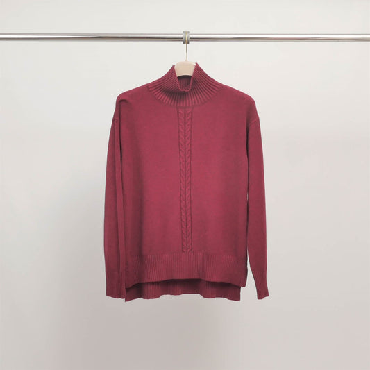 Pull col montant torsadé coupe droite  DSY9548