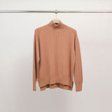 Straight-cut cable-knit turtleneck sweater DSY9548