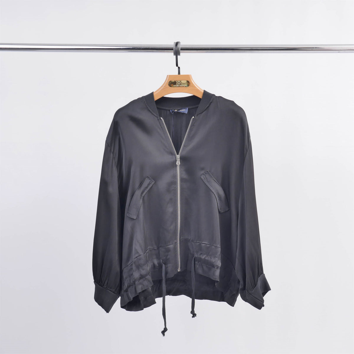Satin zip up bomber jacket db93021vs