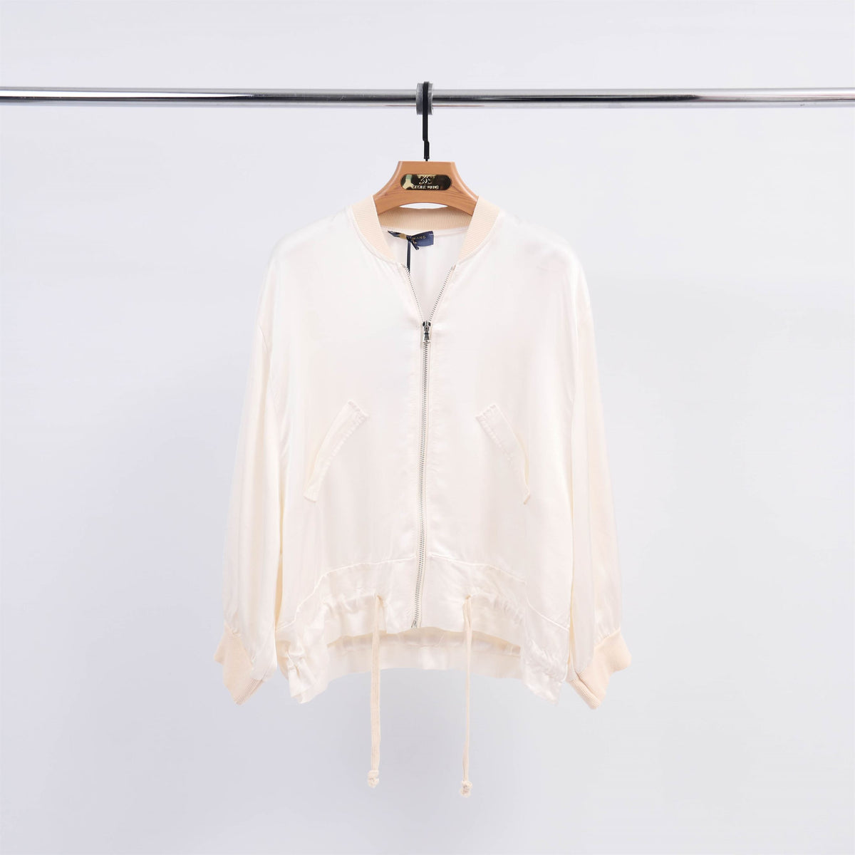 Satin zip up bomber jacket db93021vs