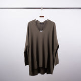 Pull col V oversize en maille douce YF12022