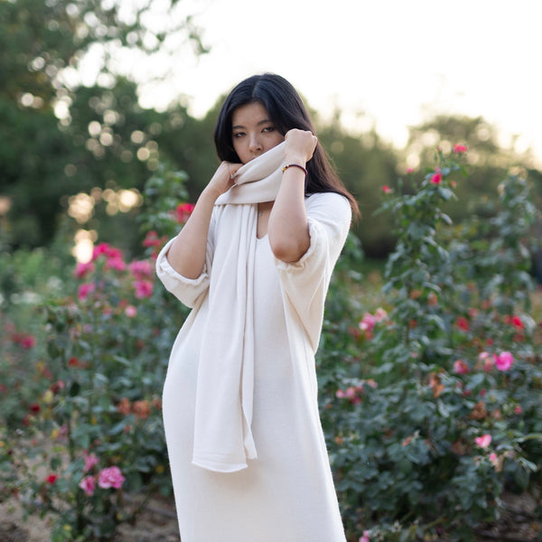 Plain soft knit scarf YF61014