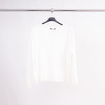 Load image into Gallery viewer, Fine knit crew neck sweater with center seam DSY8677
