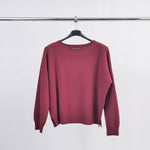 Load image into Gallery viewer, Fine knit crew neck sweater with center seam DSY8677
