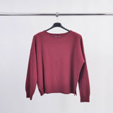 Pull col rond maille fine avec couture centrale DSY8677