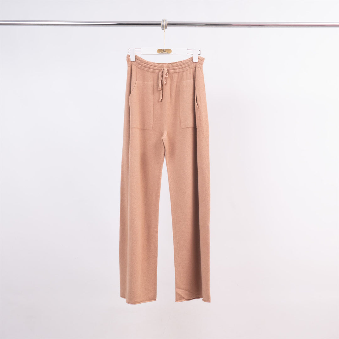 Pantalon ample maille douce avec poches plaquées YF570188