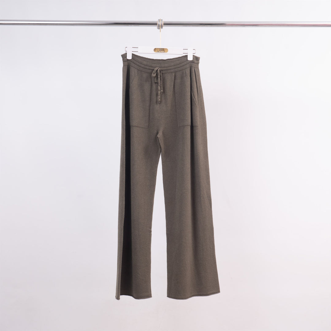 Pantalon ample maille douce avec poches plaquées YF570188