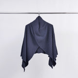 Asymmetrical ribbed poncho in soft knit DSY8933