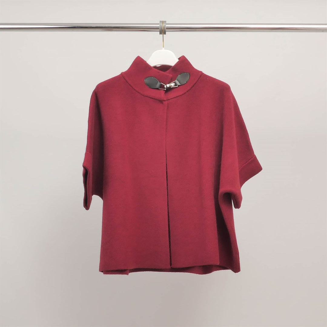 Cardigan col montant avec boucle décorative  HY2394